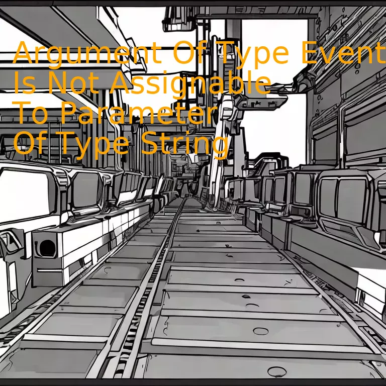 Argument Of Type Event Is Not Assignable To Parameter Of Type String