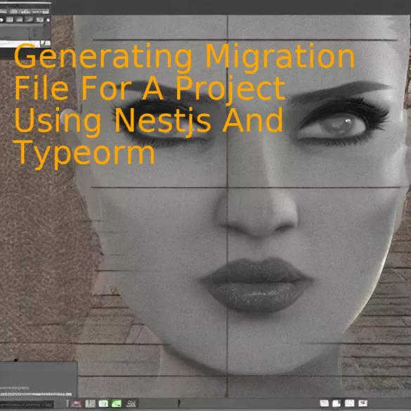 Generating Migration File For A Project Using Nestjs And Typeorm