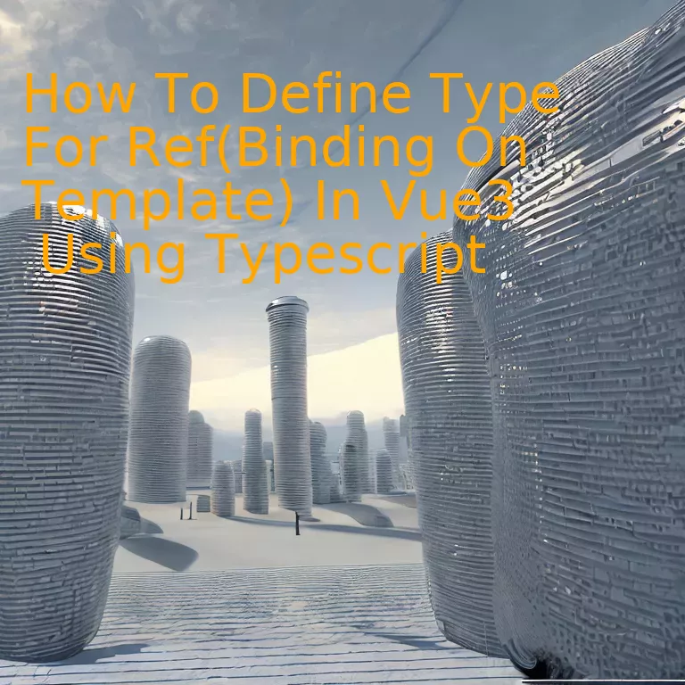 How To Define Type For Ref(Binding On Template) In Vue3  Using Typescript