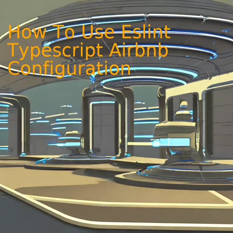 How To Use Eslint Typescript Airbnb Configuration