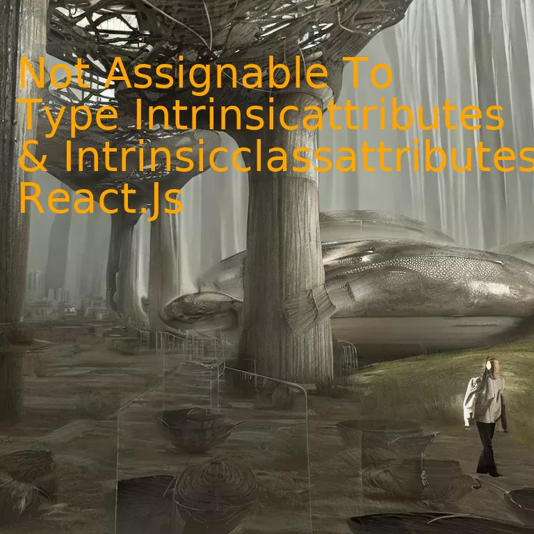 Not Assignable To Type Intrinsicattributes & Intrinsicclassattributes React.Js