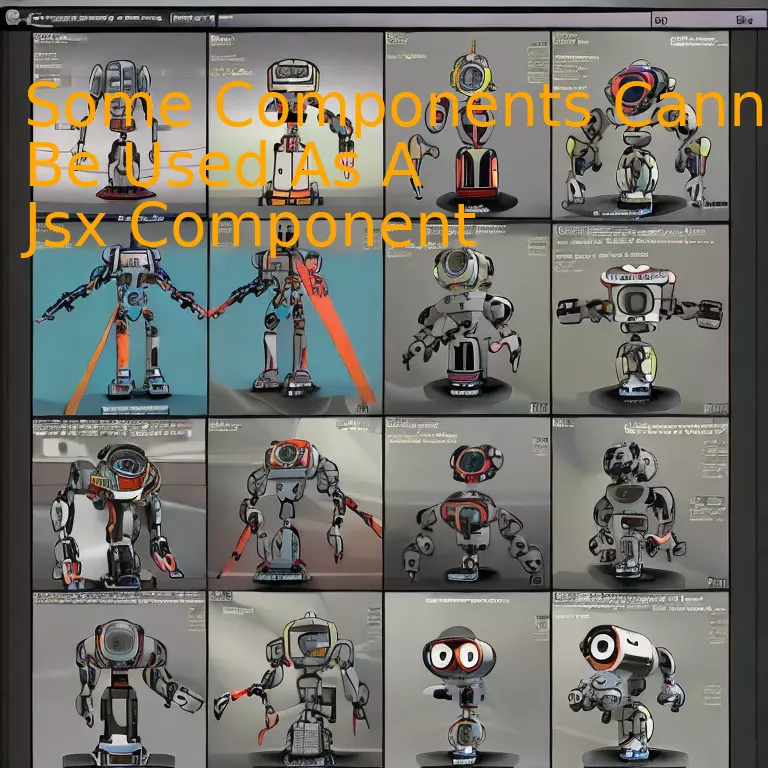 Some Components Cannot Be Used As A Jsx Component