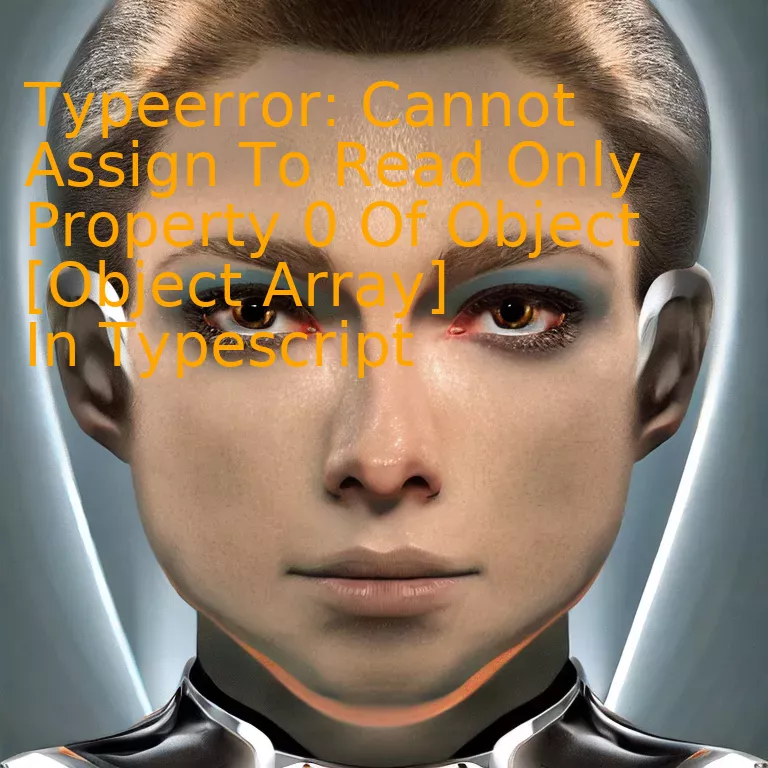 Typeerror: Cannot Assign To Read Only Property 0 Of Object [Object Array] In Typescript
