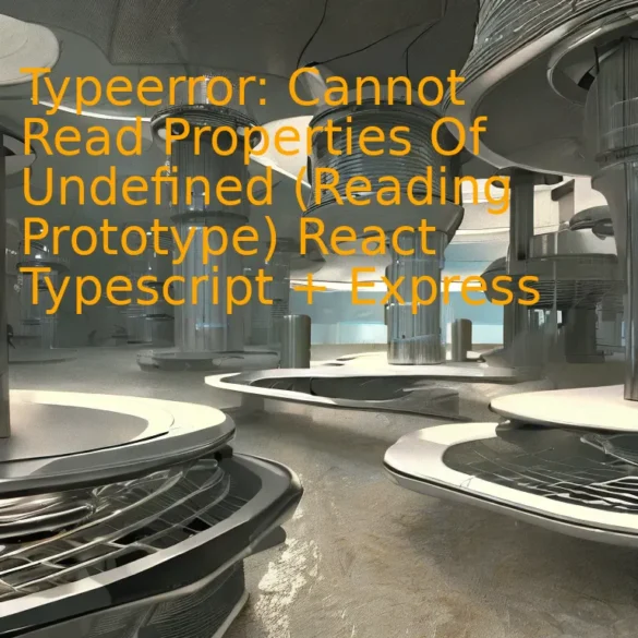 Typeerror: Cannot Read Properties Of Undefined (Reading Prototype) React Typescript + Express