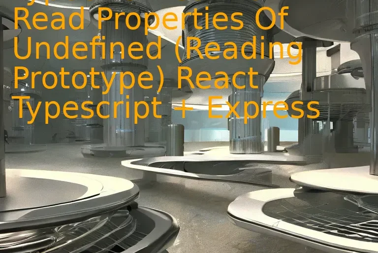 Typeerror: Cannot Read Properties Of Undefined (Reading Prototype) React Typescript + Express