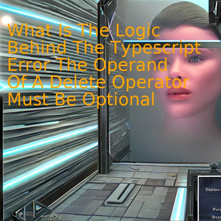 What Is The Logic Behind The Typescript Error The Operand Of A Delete