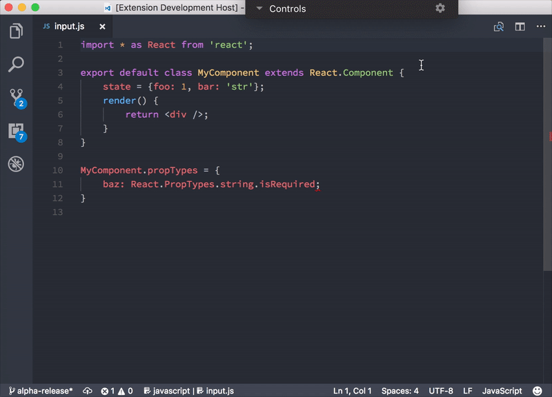React TypeScript code on screen - GitHub - mohsen1/react-javascript-to-typescript-transform-vscode ...