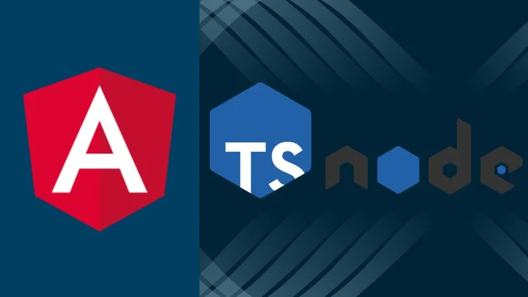 Angular and TypeScript logos - Angular and NodeJS: A Practical Guide with Typescript | Udemy