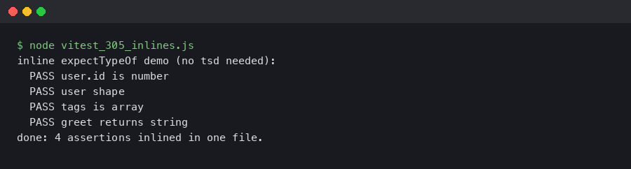 Vitest 3.0.5 Inlines expectTypeOf: Dropping tsd From 280 Test Files