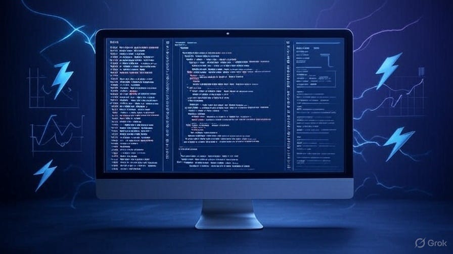 TypeScript code on monitor - Say No to JS Frameworks: Use TypeScript + Native Web for Fast ...