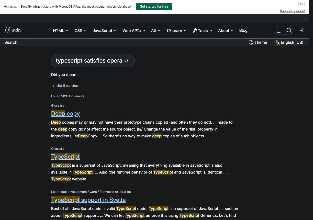 Official documentation for typescript satisfies operator deep dive